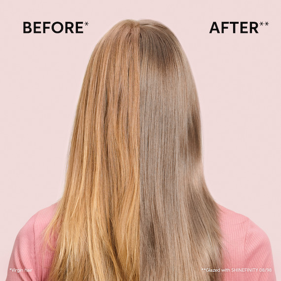shinefinity glaze blonde before and after