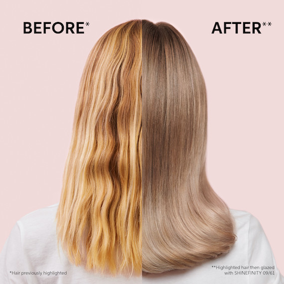 shinefinity blonde before and after